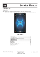 JBL PartyBox 110 - Service manual 